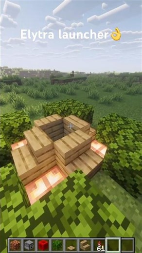 Elytra launcher in minecraft #minecraft #shots #funny #ytshorts