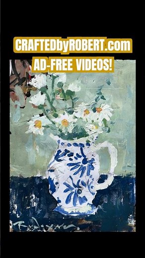 Collage and acrylic painting tutorial with vase and flowers. #collage #mixedmedia #collageartist