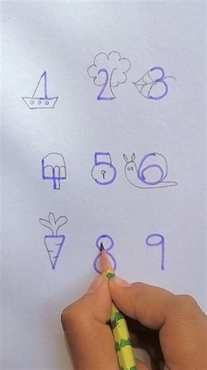 DRAWING USING NUMBERS #numbers #simpledrawing #kidsdrawing #funwithnumbers #fun #easydiy