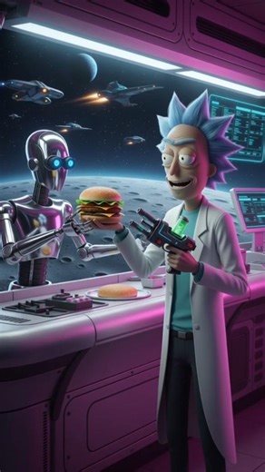 2100 ka Moon Base: Neon lights aur Space-Burgers! 🍔🛰️ #AI #Future