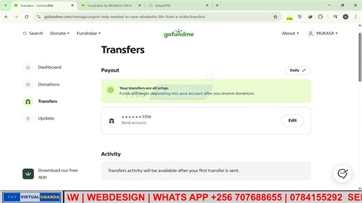Complete GoFundMe Tutorial for 2025 (For Beginners Step-by-Step ) In Uganda 🌟 Looking to raise funds for a cause or project? We've got you covered! 🌟 ✅ Campaign Setup ✅ Story Writing ✅ Fundraiser Promotion ✅ Campaign Management ✅ Withdrawal Setup & Assistance ✅ Setup International Banks For Withdraws RELATED VIDEOS How To Create A GoFundMe Account & Campaign In Uganda, Kenya, Rwanda ✅ https://www.youtube.com/watch?v=KIt0IXLT6qE Creating A GoFundMe From Start To Finish In Uganda https://www.you