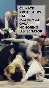 3.1K views · 18 reactions | WATCH: Climate Activists Disrupt Gala Honoring U.S. Senator Lisa Murkowski #protesters #ClimateAction #activists #fbreelsfypviral #reelstrending | American Voices | Facebook