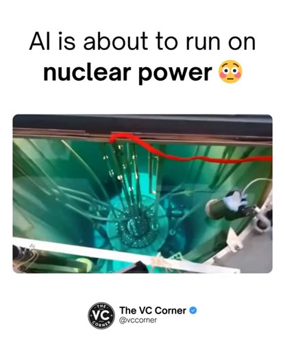 The VC Corner on Instagram: "Google is building 7 nuclear reactors to power AI by 2035 ⚡🤯 That’s how much energy the future of intelligence demands. The grid alone isn’t enough."