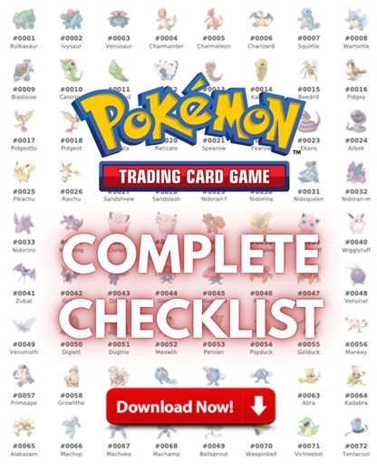 Complete Pokédex Checklist – All 1025 Pokémon (gen 1–9) | Printable PDF - Instant Download - Etsy Canada