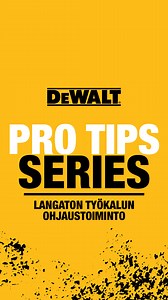 Haluatko minimoida pölyn määrän vaivattomasti? Asiantuntijamme näyttää, miten pölynpoistolaite käynnistetään etäohjauksella Wireless Tool Control™ -tekniikkaa hyödyntäen. #DEWALT | DEWALT Suomi