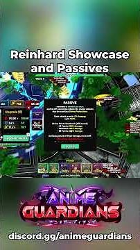 Reinhard Showcase and Passives | Anime Guardians #shorts