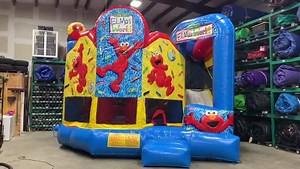 5K views · 32 reactions | About to Bounce has over 300+ themes to choose from. Check out our Elmo 5in1 Bounce House Combo! BOOK NOW at www.abouttobounce.com and get $12 off you order with promo code FACEBOOK | About to Bounce inflatable bounce house & water slide rentals | Facebook