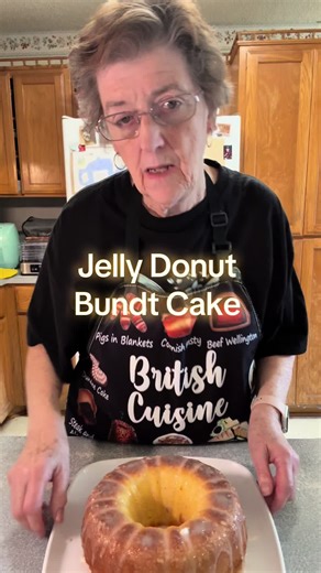 This Jelly Donut Bundt Cake is soft, sweet, and stuffed with that classic bakery flavor we all love. One slice and you’re hooked! #JellyDonutCake #BundtCakeLove #BakingFromScratch #DessertTok #FoodieFinds @Momma J