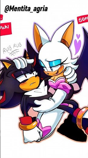 Leave Shadow Alone Rouge🤍😘#sonicthehedgehog #ship #shadouge #shadowthehedgehog #shorts #comicdub