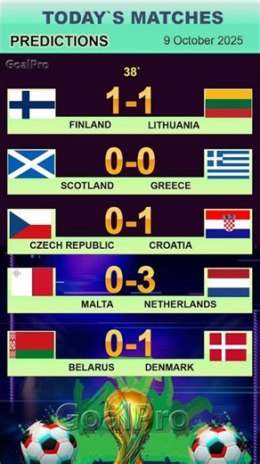 Czech Republic-Croatia | Scotland-Greece | World Cup | Finland-Lithuania | Malta-Netherlands