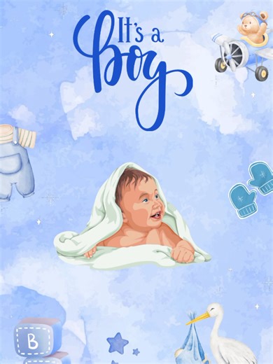 Exciting Baby Boy Announcement Video