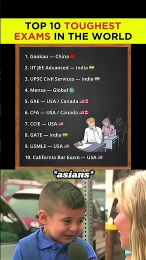 📚 Top 10 Toughest Exams in the World 😳🔥