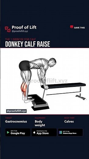 How to Do Donkey Calf Raise — Calves Workout 💪 | Proof of Lift