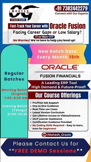 Oracle Fusion Financials Functional Online Training #oraclefusion #education #oraclesoftware #job