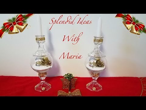 DIY Dollar Tree Christmas Candle Holders