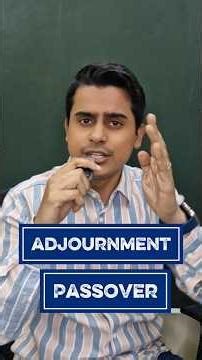 Adjournment vs Pass-Over in Legal English | Legal Knowledge #legaladvice #law