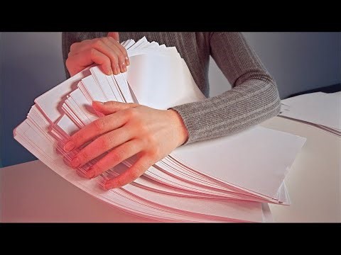 ASMR - Pure Paper Sounds, Paper Rustling, Shuffling, Flipping [No Talking]