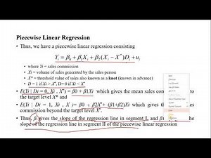 Dummy Variable and Piecewise Linear Regression Model