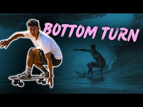 How To Backside Bottom Turn On a Surfskate / Surf Training