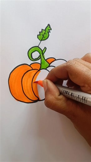 pumpkin 🎃 drawing | pumpkin drawing easy | pumpkin drawing for beginners #shortsfeed #viral #art