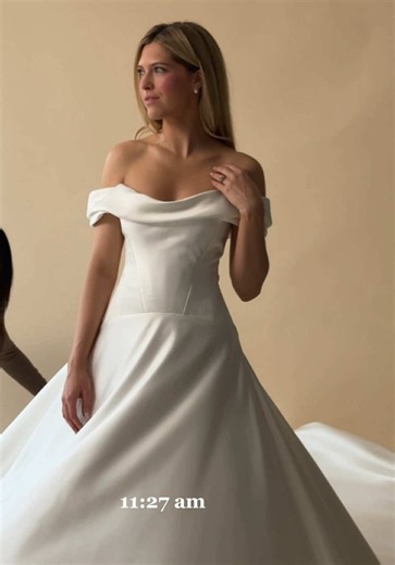 Such a fun day with the @Jenny Yoo team trying on our collaboration dresses for the first time!! #jennyyoobride #littlewhitedress #weddingdresstryon #rehearsaldinnerdress #bridalfashion