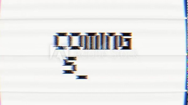 Dynamic Coming Soon Animation with Glitch Effect for Teaser and Promotion Videos on 4k resolution