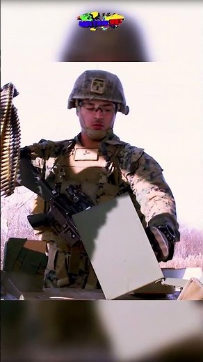 U.S. Marines with Special Purpose Marine Air-Ground firing M240B machine guns.