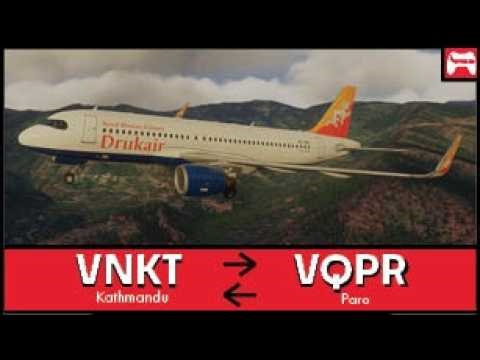 LIVE | Druk Air Fenix A320 | Kathmandu to Paro Round Trip | BeyondATC | MSFS #87: #msfs #paro #a320