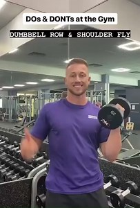 100K views · 330 reactions | Proper form: Dumbbell edition.  Learn how to do a dumbbell row & shoulder fly with us! And then add them to your next upper body workout! | Genesis Health Clubs | Facebook