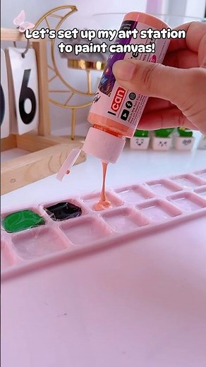 Let’s set up my art station to paint canvas! 😍✨#shors #painting #muktaeasydrawing #youtubeshorts