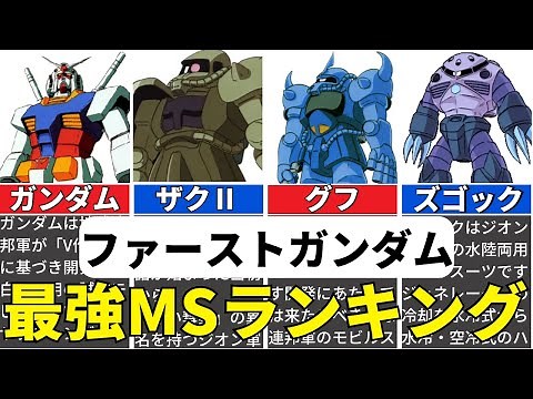 【初代ガンダム】作中最強No.1モビルスーツは◯◯！！最強モビルスーツランキングTOP10！！