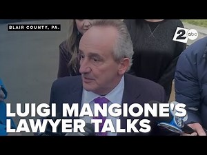 Luigi Mangione's lawyer, Thomas M. Dickey, speaks outside the courthouse