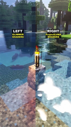 VexelVille - Minecraft Shaders | Which shaders look better? ↔️ Minecraft shaders comparison. Left: Glimmer - by jbritain. Right: ProjectLUMA - by dedelner. - #minecraft... | Instagram