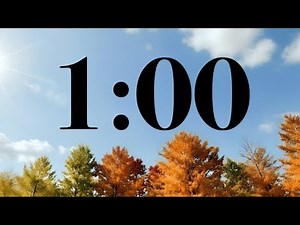 1 Minute Fall Timer | Autumn Leaves, Nature, & Calm Lofi Jazz Music | Classroom & Focus Countdown
