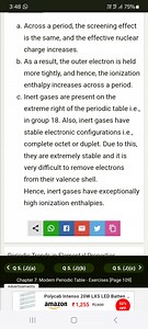 3:48 a. Across a period, the screening effect is the same, and ... | Filo