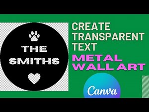 HOW TO CREATE TRANSPARENT TEXT / Metal Wall Art Template tutorial