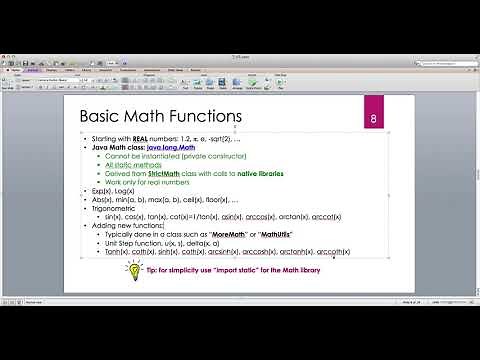 Java for Scientific Computing: java.lang.Math class