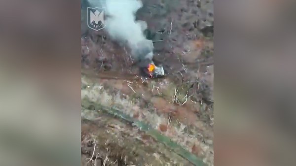 Video Shows Ukraine's Rarog Regiment Wipe Out Russian BREM-1