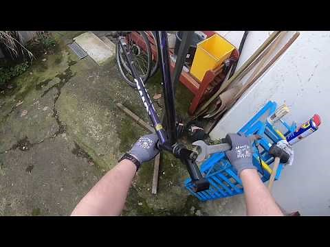 Bicycle fork (trekking bike) change Bicycle (MTB) fork assembly rigid fork cleaning instructions