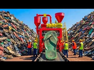Inside the MASSIVE Plastic Recycling Factory Process – How Old Slippers Become Brand New Slippers
