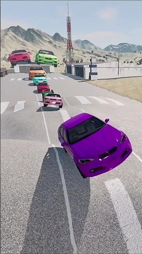 🚗 Small and Colourful Cars on a Crazy Bumpy Road Challenge! 🌈