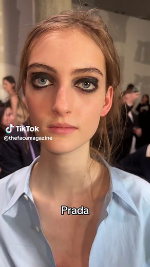 The @Prada effect in action backstage at AW26 #prada #backstage #models #mfw