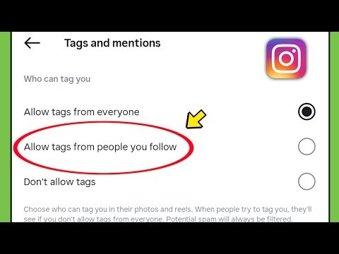 Allow tags from people you follow ka matlab kya hota hai