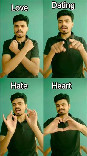 Word "love" , "dating" , "hate" , "heart" #deaf #deafcommunity #deafculture #deafworld #deafpride