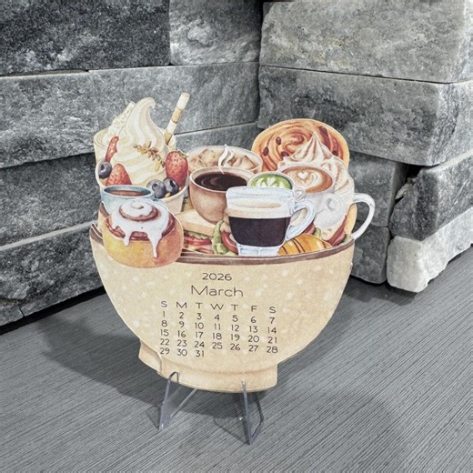 2026-2027 Stackable Cafe Desk Calendar - Etsy