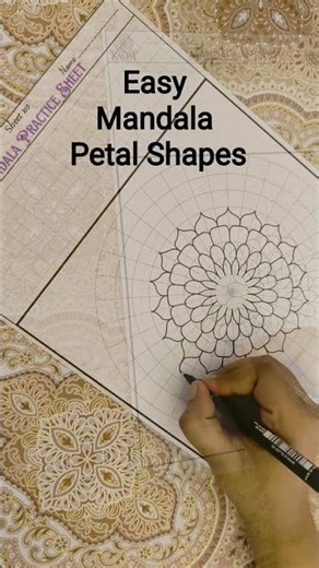 Easy Mandala Petal Shapes for beginners #beginners #mandalaforbeginners #easypatterns