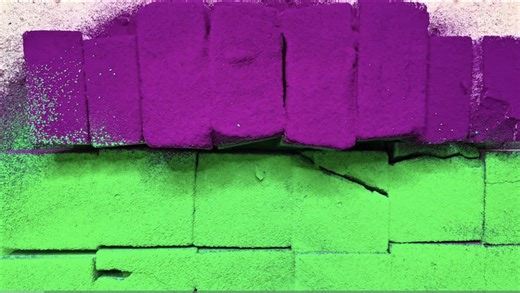 Satisfying ASMR with Green and Purple Gym Chalk