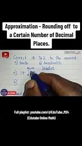 Approximation - Rounding off to a Certain Number of Decimal Places. #approximation #estimation #fyp