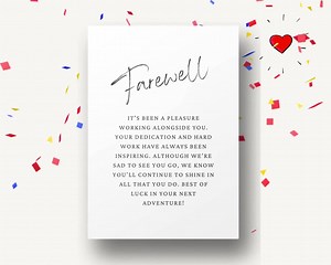 Printable Coworker Goodbye Card, Funny Farewell, Digital Download for Colleagues Leaving, New Job Wishes - Etsy UK