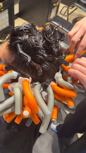 Megan Rivera | A loose perm to create waves and volume ➰ . . #perm #menshair #hair #fyp #hairtok | Instagram